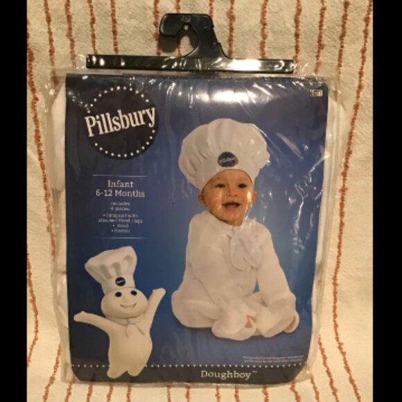 Pillsbury Doughboy Costume Halloween Baby Size Infant 6-12 Months - NEW - Picture 2 of 3
